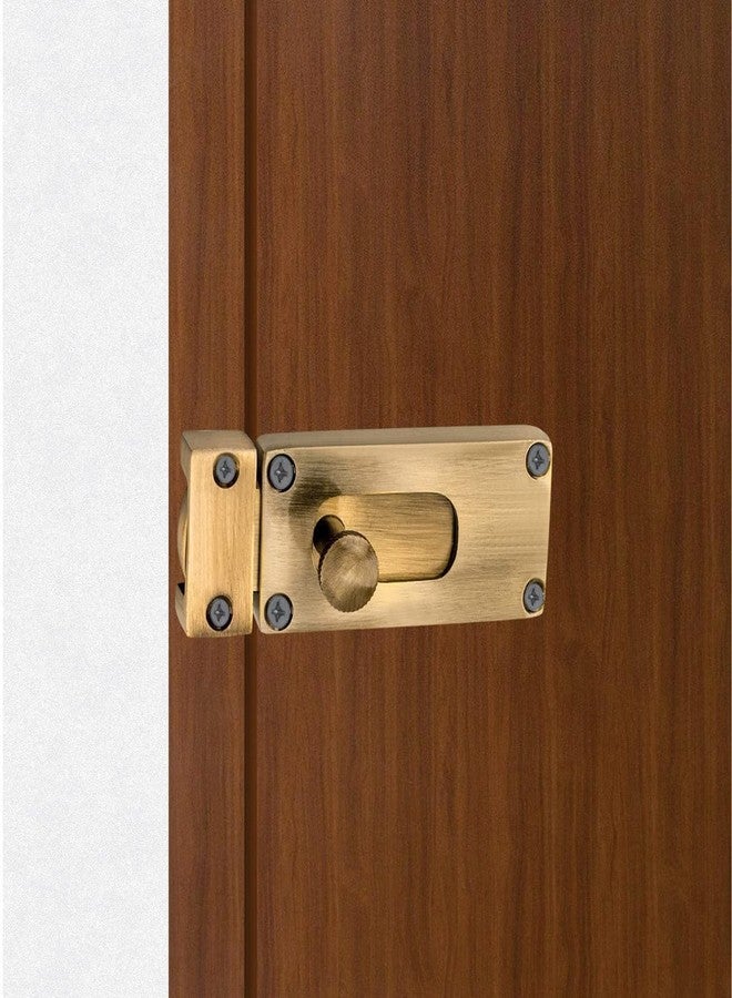 Sardar 4 inch Antique Heavy Duty Brass Door Security Latch Lock| Tower Bolt| Baby Latch| for Home/Bathroom/Kitchen/Office DL-02 (1) - Image 1